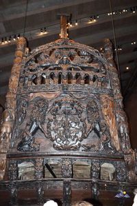 Das kunstvolle Heck der Vasa