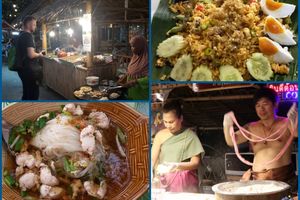 Vielfältige Köstlichkeiten am Nightmarket in Ayutthaya